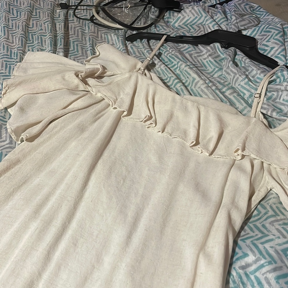pretty dress cream colored
